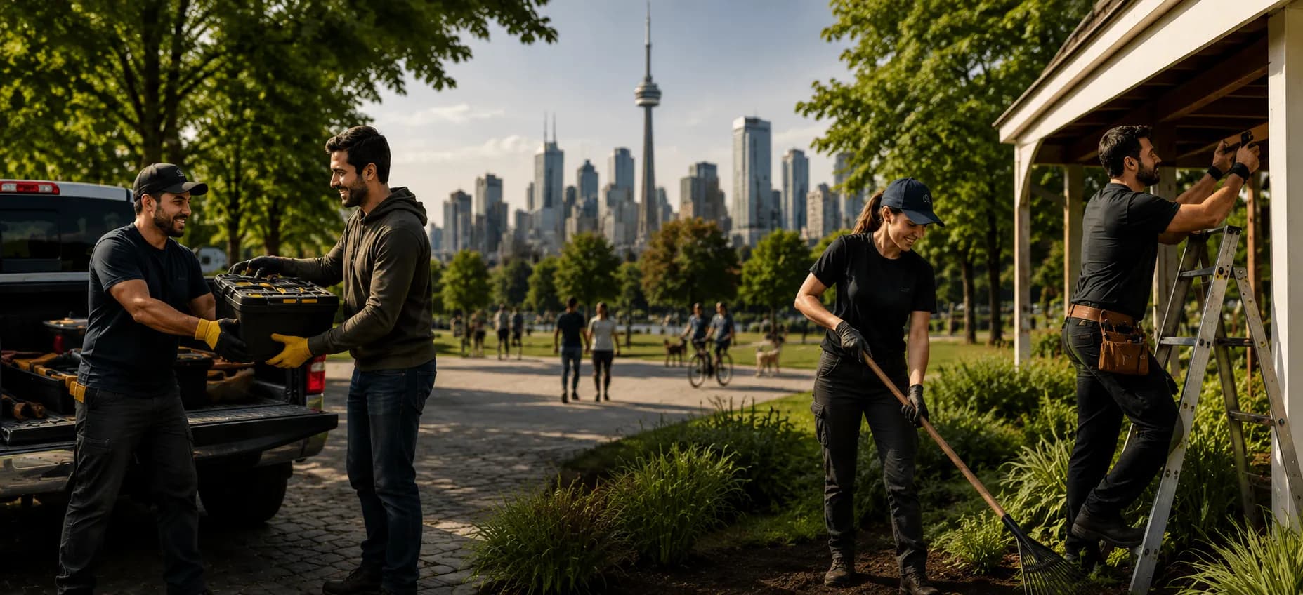 Renting and selling tools, and hiring local help, in Toronto